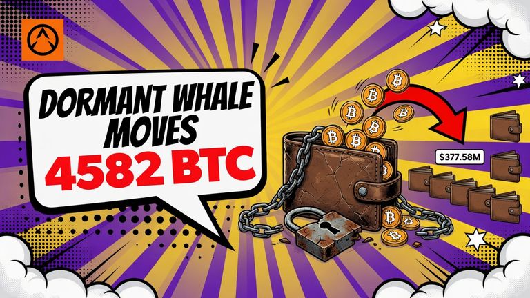 Dormant Bitcoin Whale Moves 4,582 BTC Worth $377.58 Million