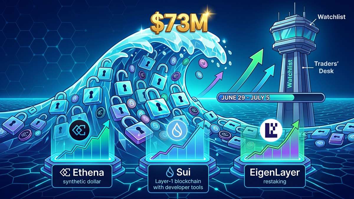 ENA, SUI, and EIGEN Head $73M Token Unlock Wave This Week
