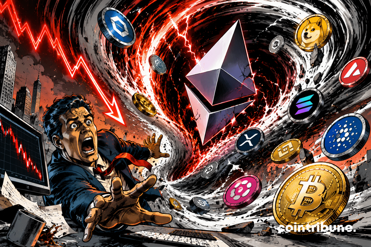 Ether plunges and drags altcoin capitalization below 880 billion