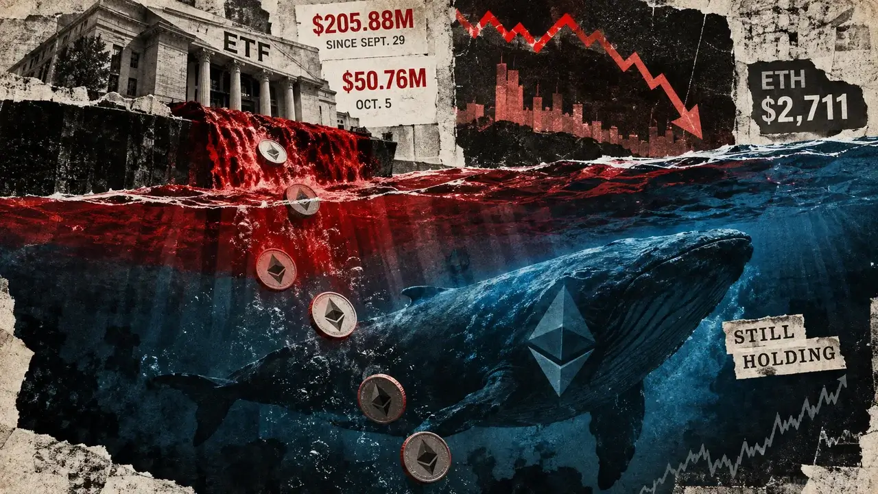 Ethereum trades near $2,700 as US spot ETFs record $206 million in outflows