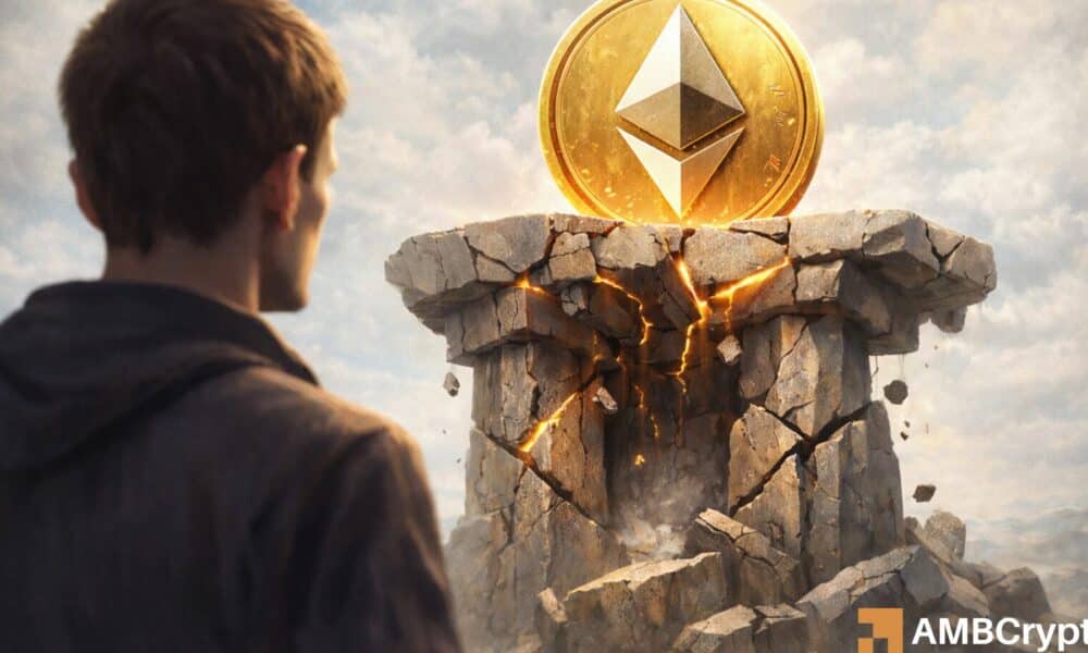 Ethereum under pressure: Founder sales, whale losses, and bearish odds collide