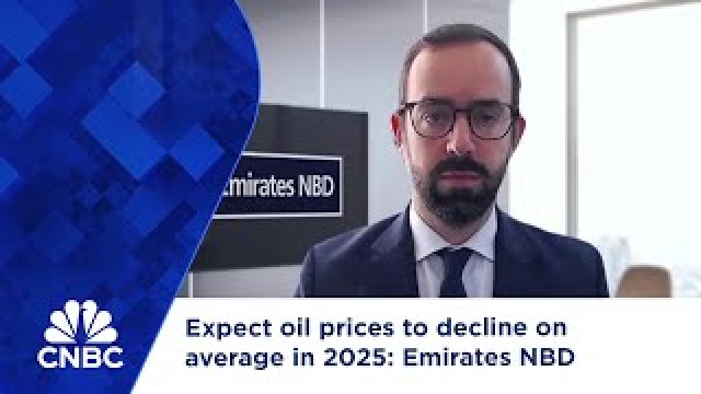 Expect oil prices to decline on average in 2025: Emirates NBD