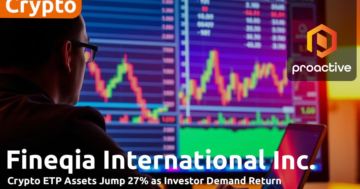 Fineqia's Matteo Greco: Investors 'stopped waiting' as crypto ETPs jump 27% in August