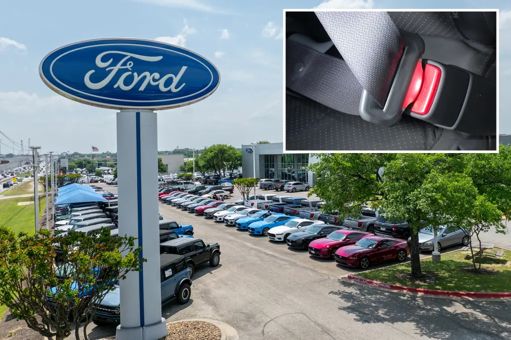 Ford recalls nearly 625K US vehicles over faulty seat belts, camera displays