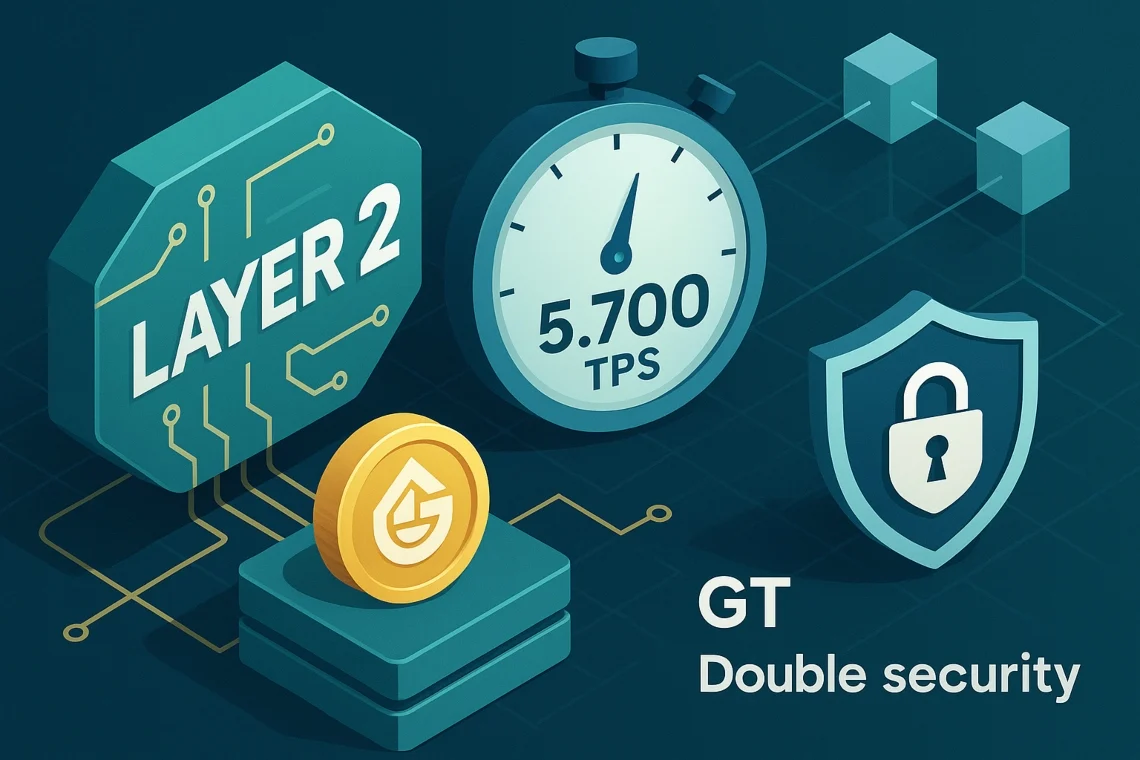 Article image for Gate Layer 2 at 5,700 TPS: GT Gas Token and Dual Security