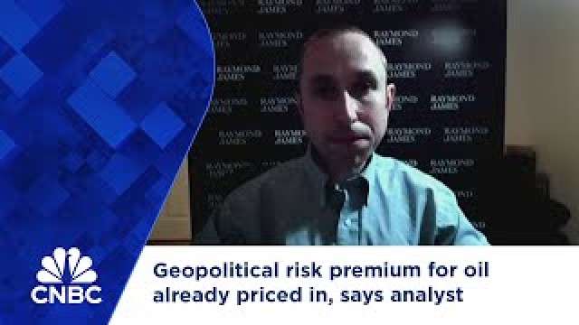 Geopolitical risk premium for oil already priced in, says analyst