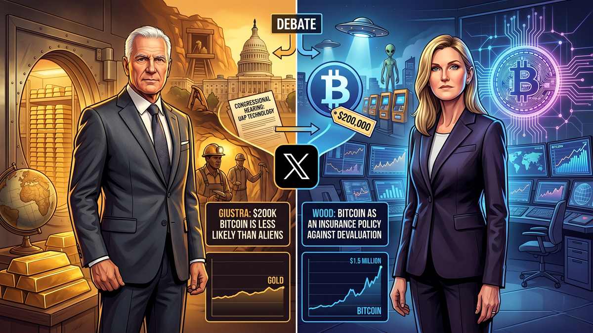 Gold Advocate Sparks Debate, Claims Bitcoin $200K Is Less Likely Than Aliens