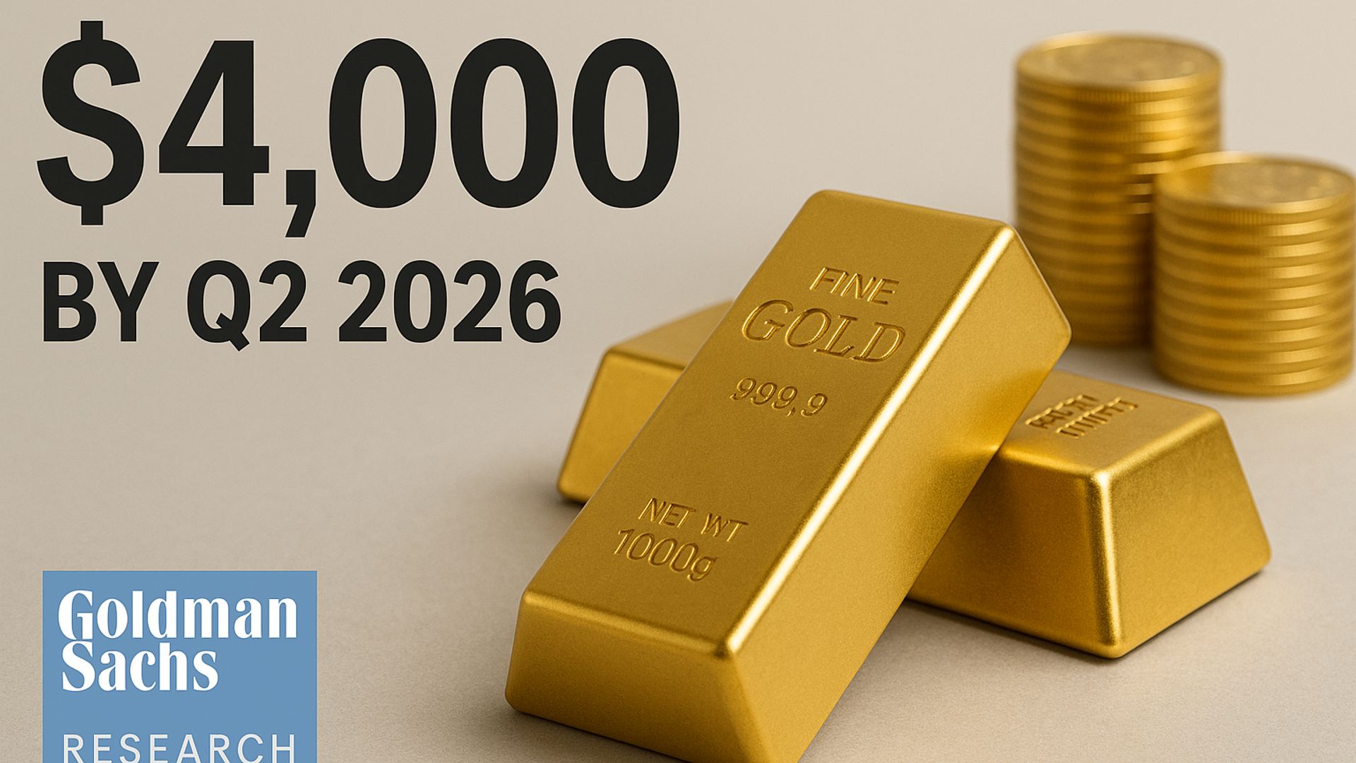 Gold will rise 6% higher by Q2 2026 on demand from new buyers – Goldman Sachs Research