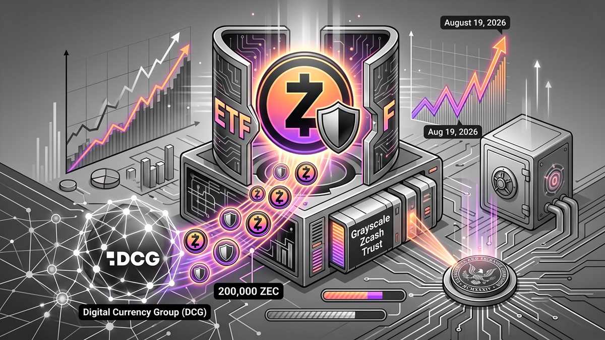Grayscale's Zcash ETF Amendment Reveals DCG Plans for 200,000 ZEC Contribution