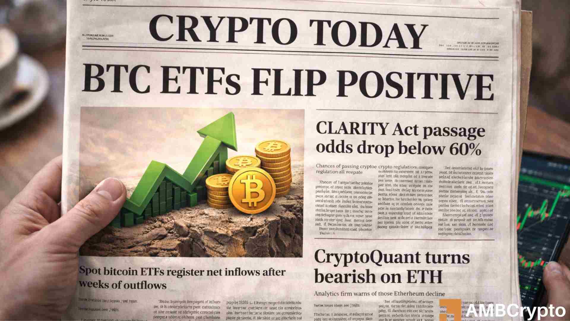 Here's what happened in crypto today – BTC ETFs, CLARITY Act, & more