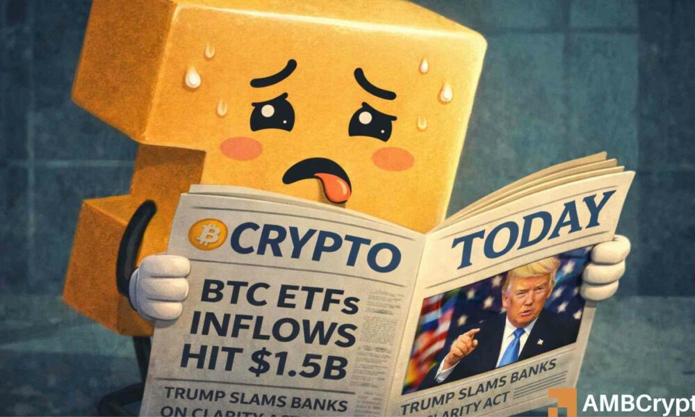 Here's what happened in crypto today: BTC ETFs, Trump, CLARITY Act, & more