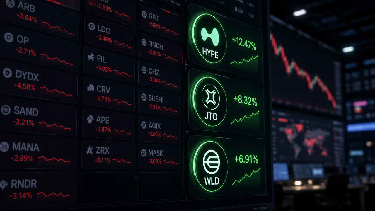 HYPE, JTO and WLD wins are looking more like exceptions than an altcoin season signal