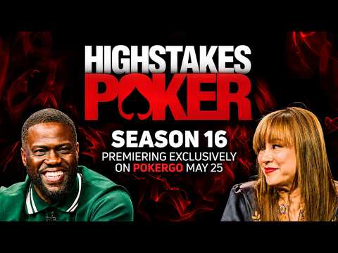 Kevin Hart Headlines Season 16 of High Stakes Poker, Premiering May 25 on PokerGO®