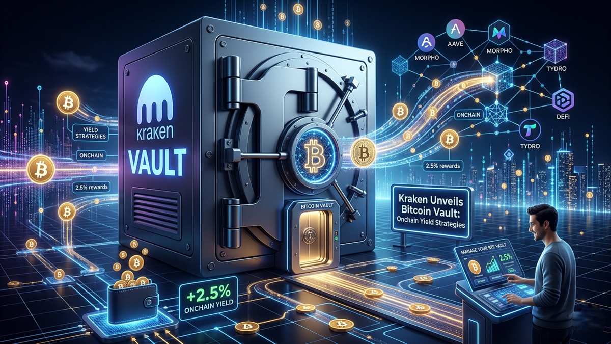 Kraken Unveils Bitcoin Vault With Onchain Yield Strategies for BTC Holders