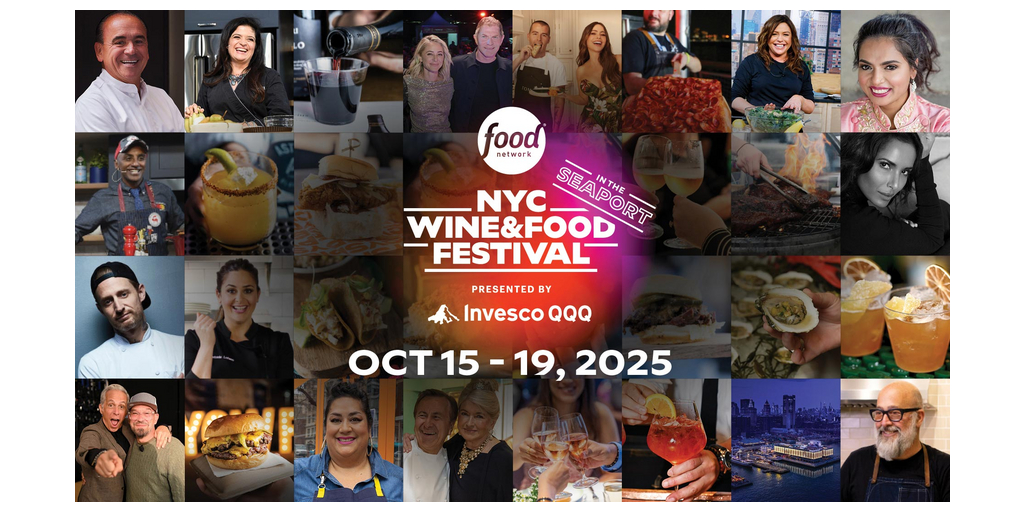 Limited Tickets are Available for the 2025 Food Network New York City Wine & Food Festival presented by Invesco QQQ