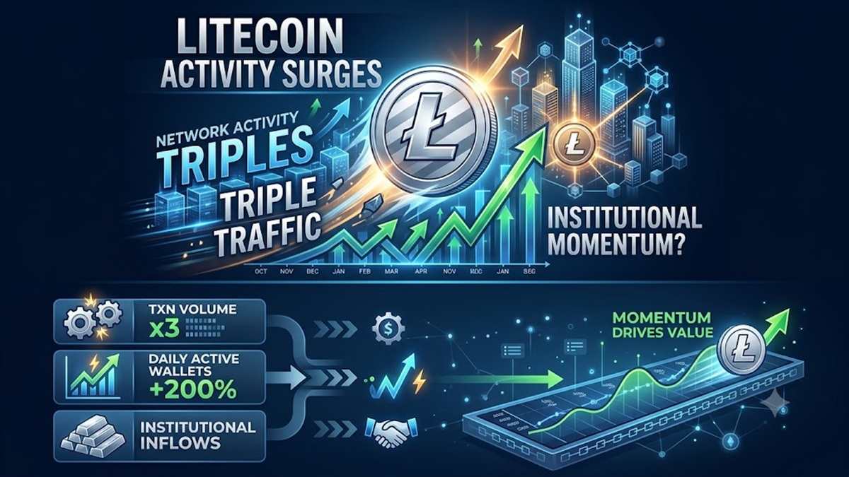 Litecoin Network Activity Triples: Can LTC Ride Institutional Momentum to New Highs?