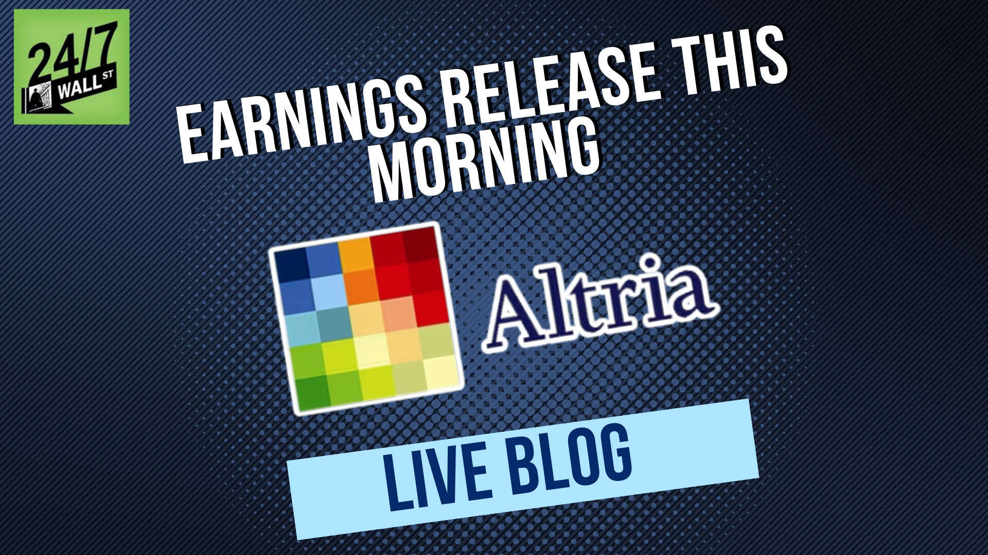 Live: Dividend Giant Altria (NYSE: MO) Beats Earnings