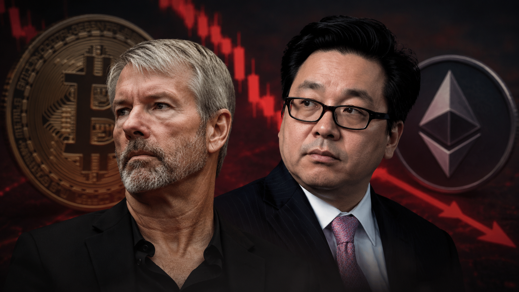 Michael Saylor Bet on BTC, Tom Lee Bet on ETH: Now Both in Over $20B Paper Loss