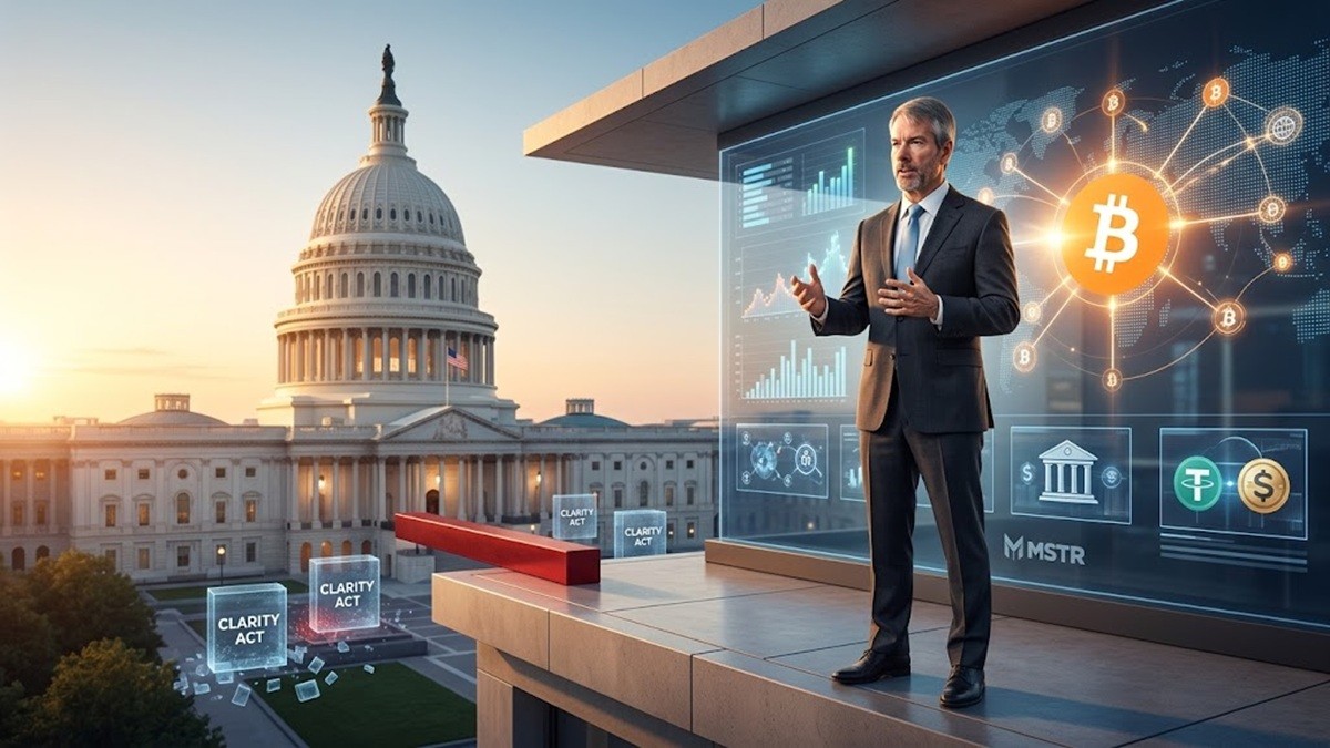 Michael Saylor Speaks Out After CLARITY Act Setback, Updates Bitcoin Outlook