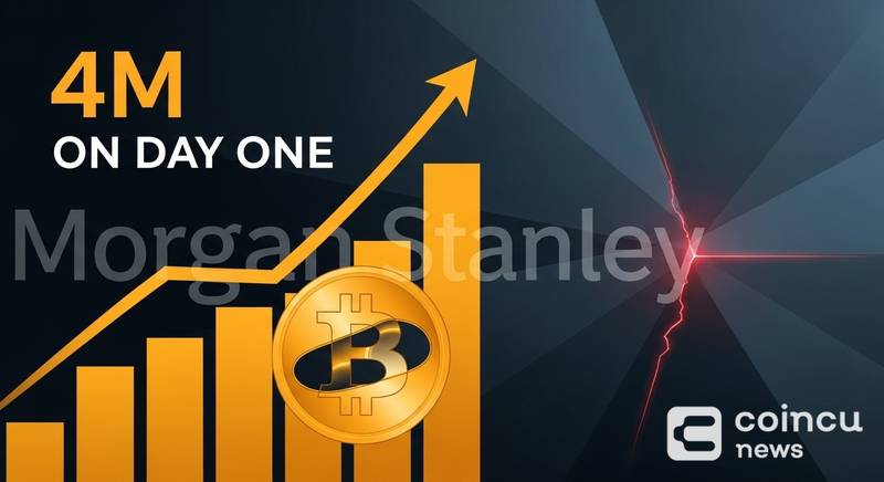 Morgan Stanley Bitcoin ETF Draws $34M on Day One as Fee Pressure Builds