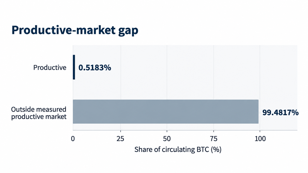 Only 0.52% of Bitcoin Is Working Onchain—Here's Why