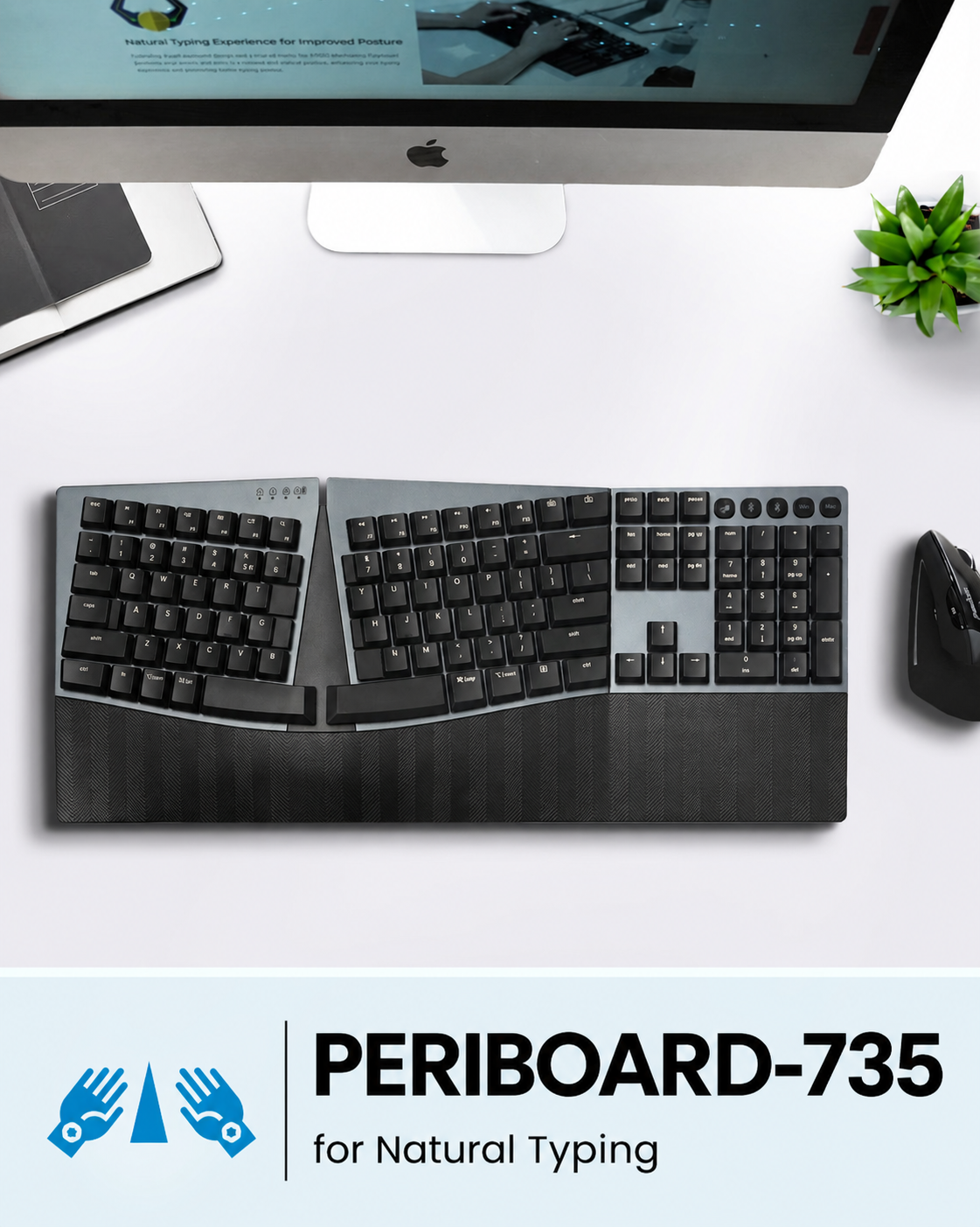Perixx Brings Two Decades of Ergonomic Expertise to the PERIBOARD-735 Wireless Mechanical Ergonomic Keyboard