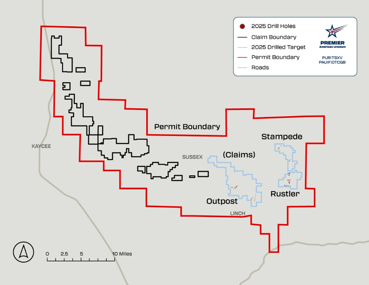 Premier American Uranium Commences 100,000 ft Exploration Drilling Program at the Kaycee ISR Uranium Project, Wyoming