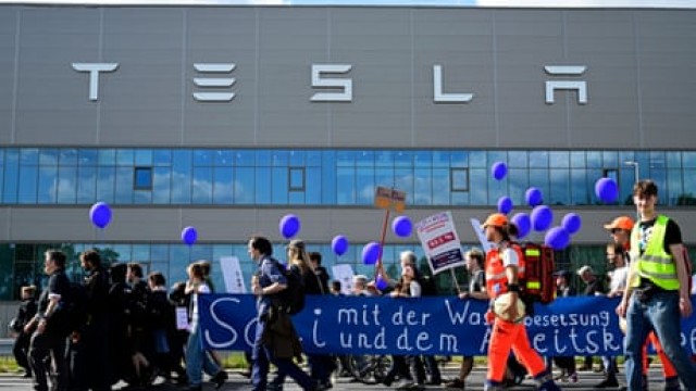Protesters vow to keep up pressure on Tesla as it expands German gigafactory