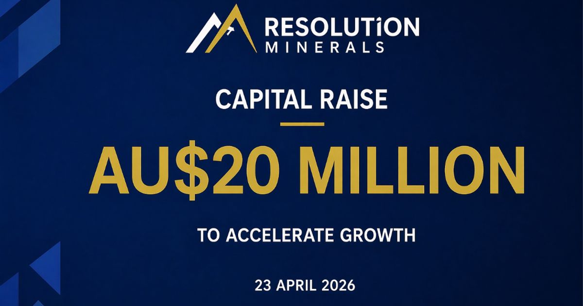 Resolution Minerals raises $20M to advance Horse Heaven and NASDAQ plans