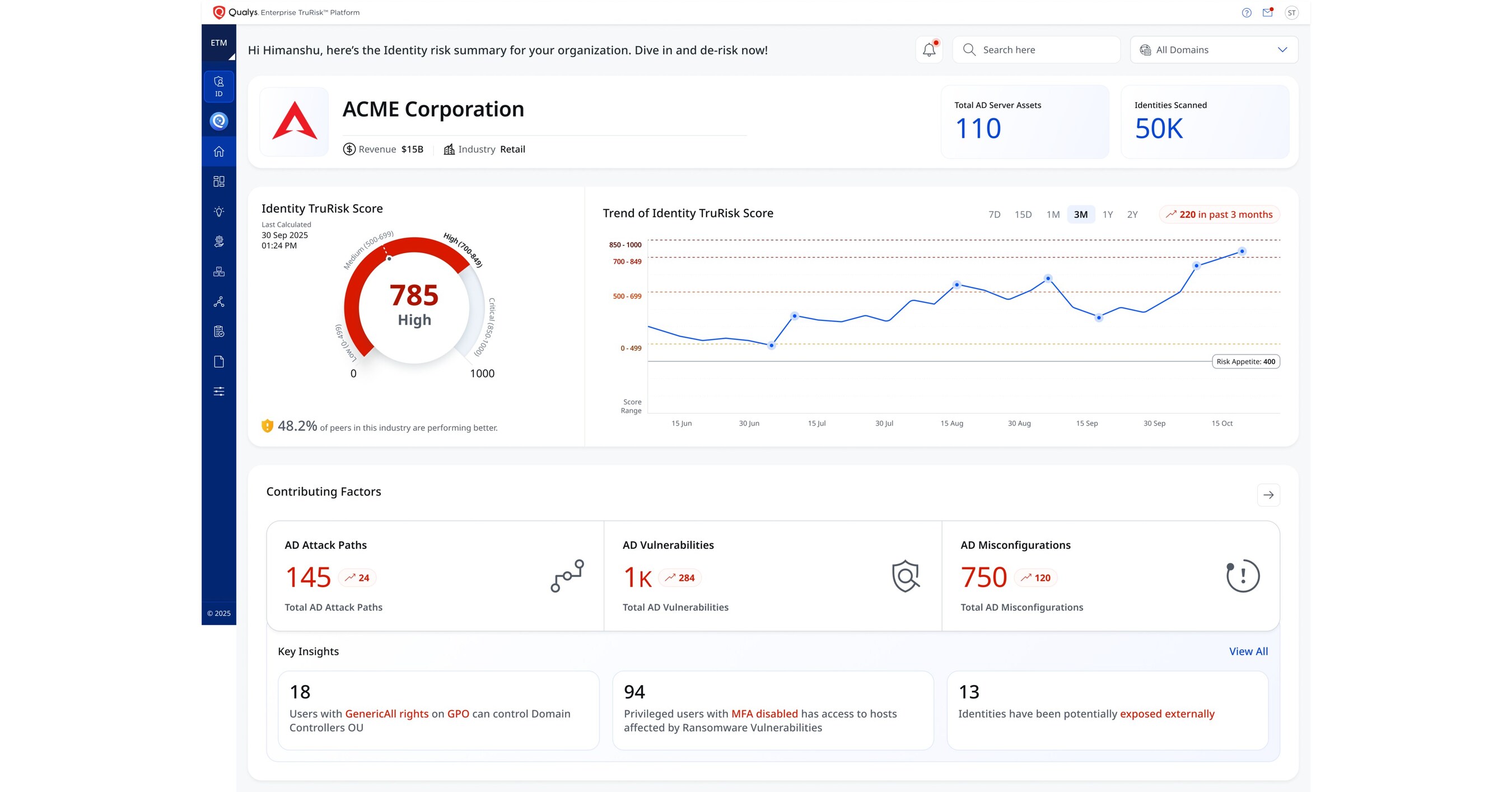 ROCon Houston 2025: Qualys Expands Enterprise TruRisk Management (ETM) with Built-in Agentic AI Fabric to Include Identity Security, Industry-Specific Threat Prioritization, and Exploit Validation