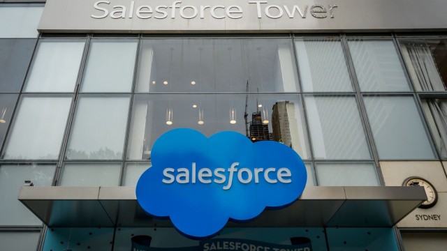 Salesforce Stock Sinks, Dragging the Dow and These ETFs With It