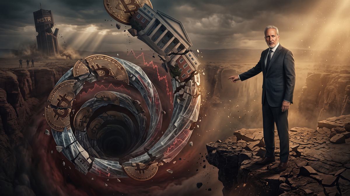 Schiff Warns Bitcoin Drop Could Trigger Strategy “Death Spiral”