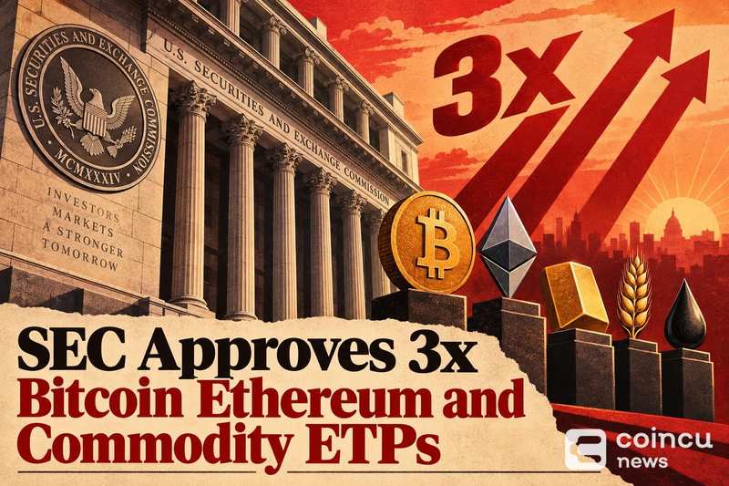 SEC Approves 3x Bitcoin, Ethereum and Commodity ETPs