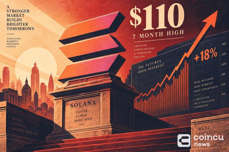 Solana Hits 7-Month High Above $110 as SOL Open Interest Jumps 18%