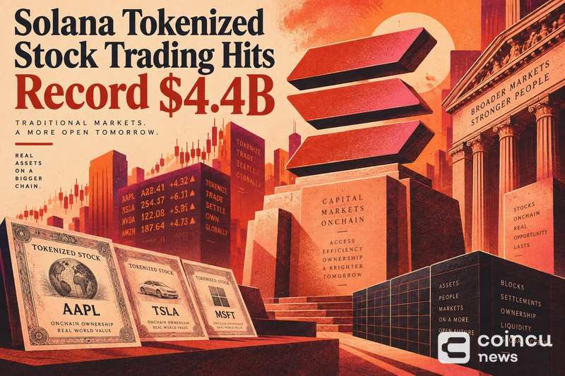 Solana Tokenized Stock Trading Hits Record $4.4B