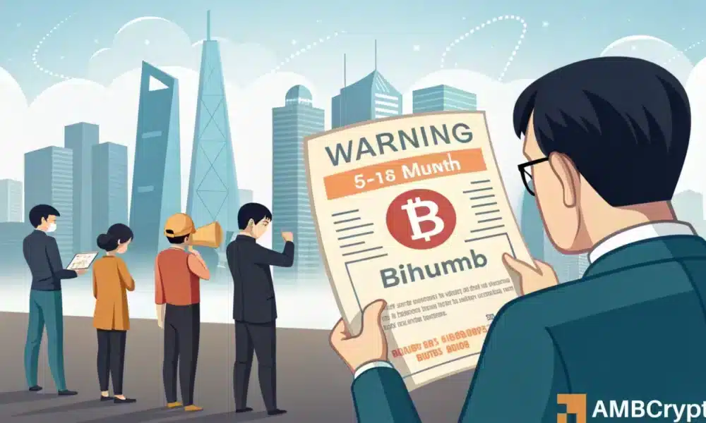 South Korea's FIU warns Bithumb of a six-month ban as Bitcoin exchange flows fall