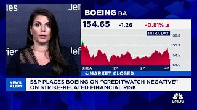 S&P places Boeing on 'creditwatch negative' on strike-related financial risk