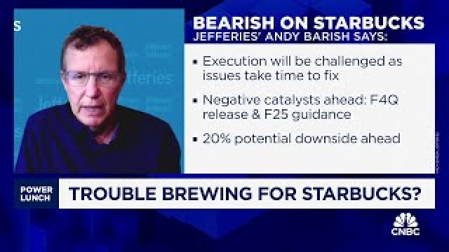 Starbucks has a 'lot of work to be done' to stabilize business, says Jefferies' Andy Barish