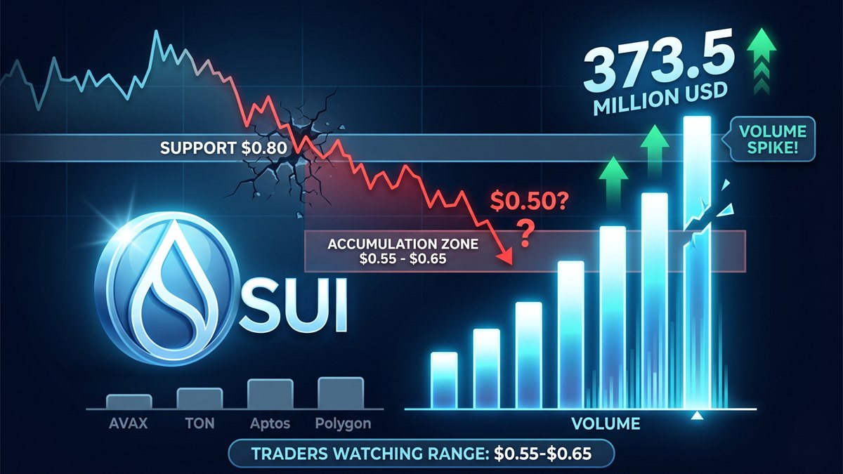 SUI Volume Spikes to $373.5M as Market Eyes Critical Accumulation Range