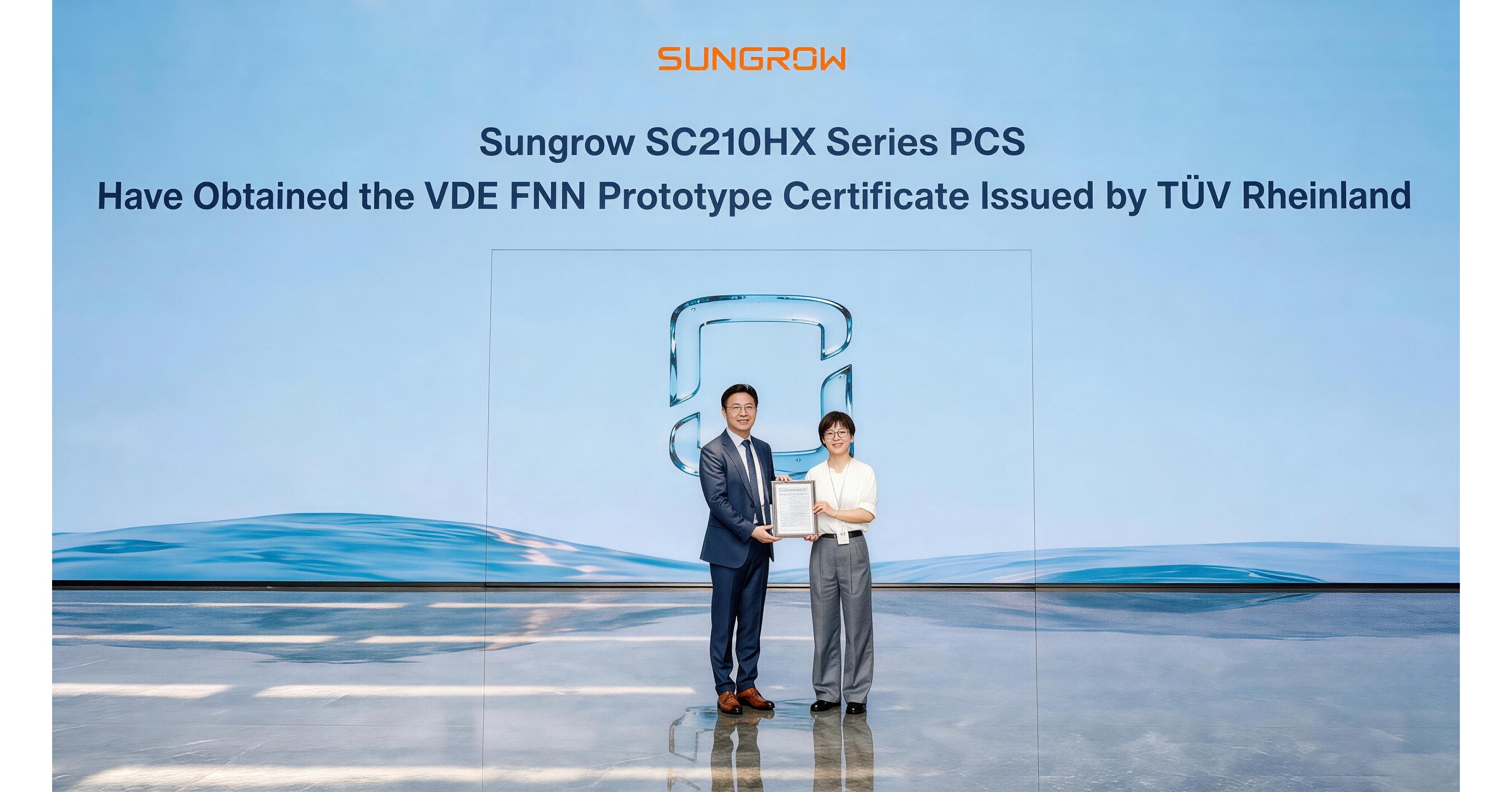 Sungrow sichert sich mit dem VDE-FNN-Prototypenzertifikat den weltweit ersten Zugang für den deutschen Markt für Trägheit in Energiesystemen