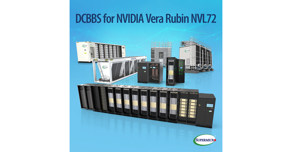Supermicro levert nu NVIDIA Vera Rubin NVL72-racks
