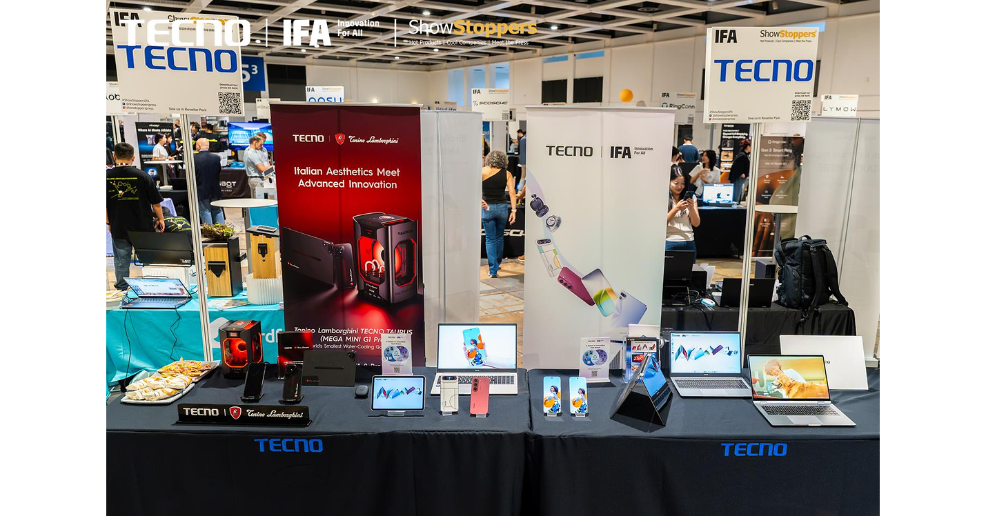 TECNO Showcased New MEGABOOK Laptops and New Phones at IFA ShowStoppers 2026