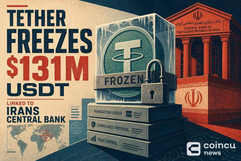 Tether Freezes $131M USDT Linked to Iran's Central Bank