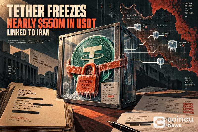 Tether Freezes Nearly $550M in USDT Linked to Iran