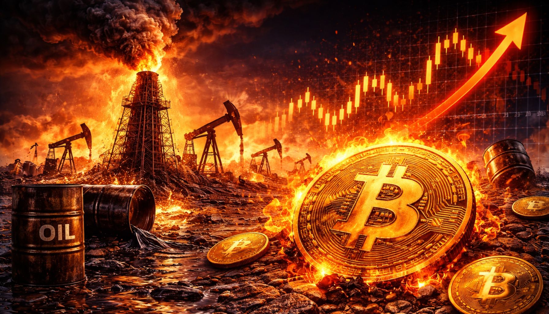 Article image for The Last Time Oil Did This, Bitcoin Did Not Exist – BTC Faces Its First Real Stress Test