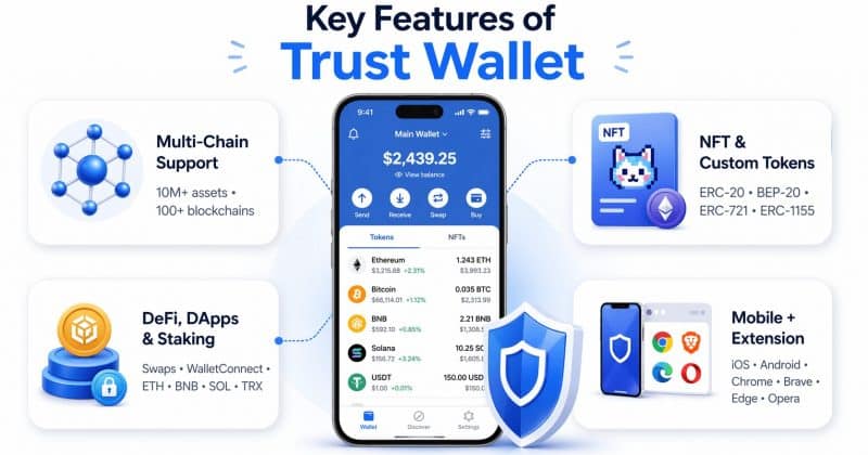 Trust Wallet to support bStocks for 24/7 trading of tokenized US equities on BNB Chain