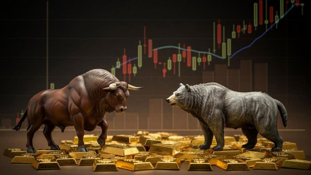 Wall Street evenly divided between bulls, bears, and the fence, Main Street cooler on gold's potential gains