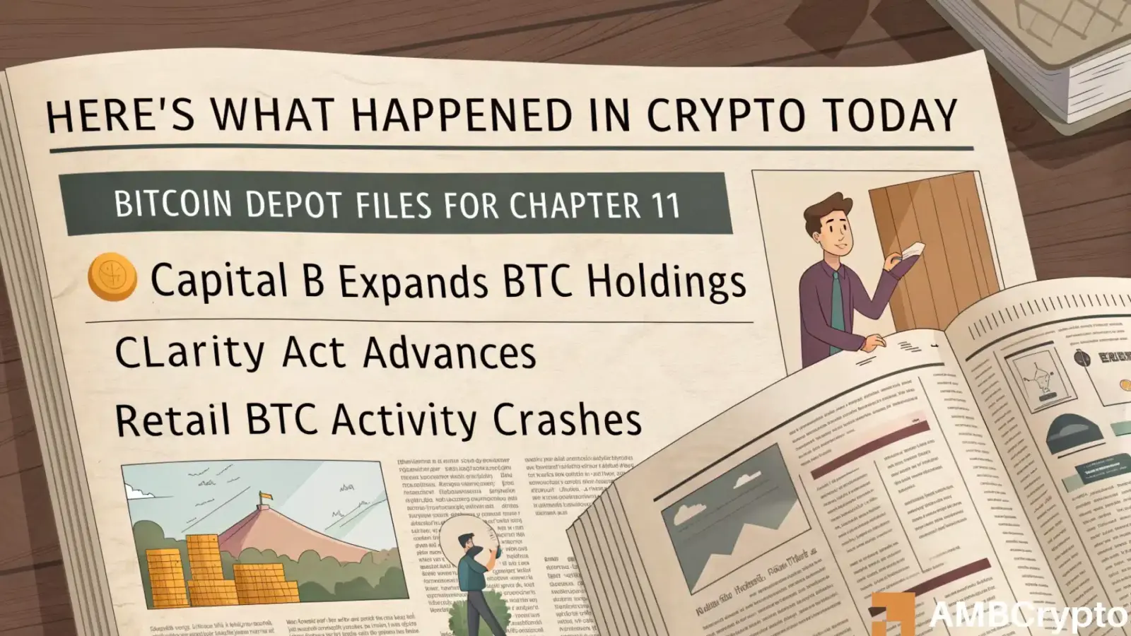What happened in crypto today: Bitcoin Depot enters Chapter 11, Capital B adds 192 BTC & more
