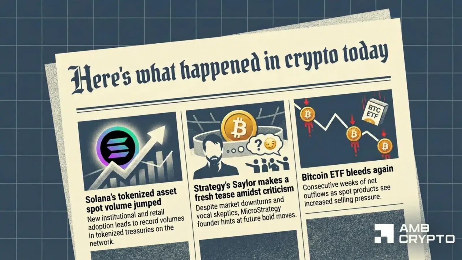 What happened in crypto today: Solana's RWA boom, $527M BTC ETF outflows, and more