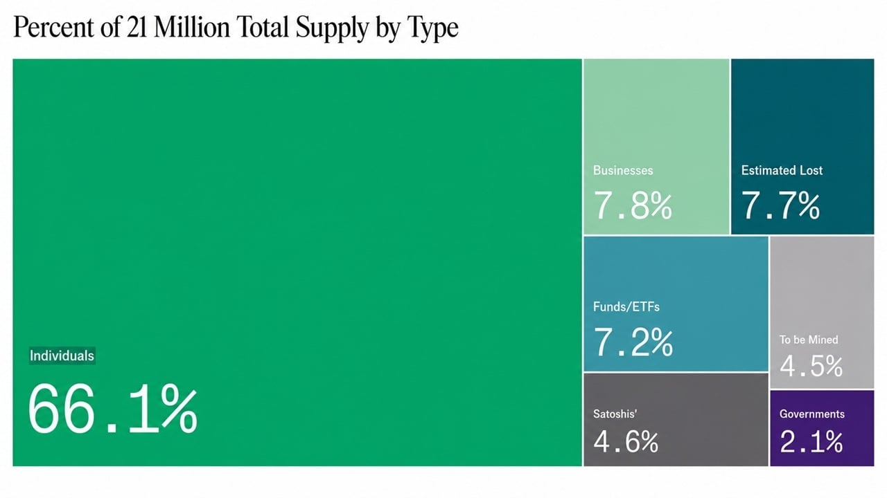 Who Actually Owns Bitcoin? Not Wall Street or Institutions — Individuals Hold 66%, Bitwise Says